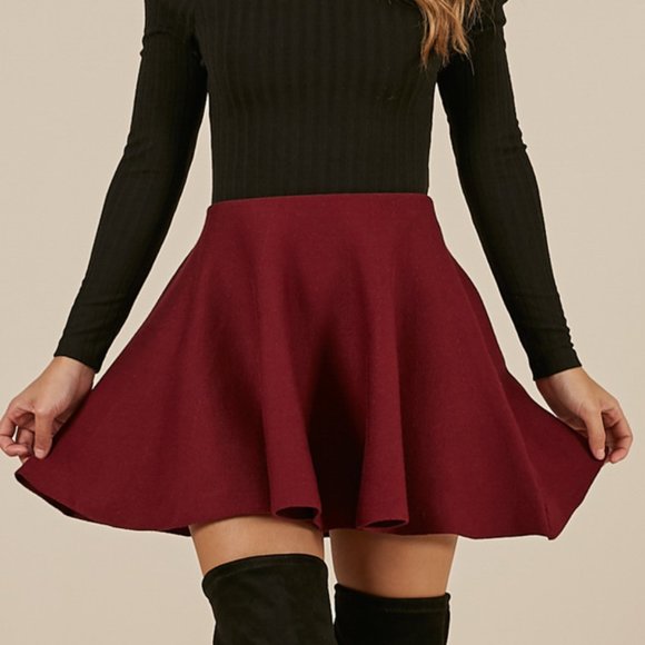 Showpo. Real Deal Skirt in Wine